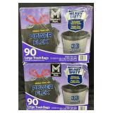 2- 90ct. Boxes of Large 33 Gallon Trash Bags