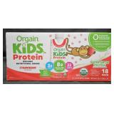 Orgain Kids Protein strawberry shakes 18 pack 8oz