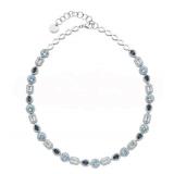 (MSRP: $379) Multi-Cut Blue Topaz Halo Tennis