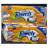 2- 15ct. Bags of Super Premium Paper Towel Rolls