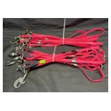 20- Pink Rubber Dog Leads