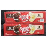 2- Snack Pack puddings 36 count variety box each