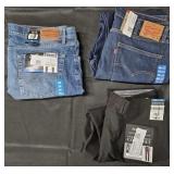 Men's size 38x32 Levi's jeans, size 38x29 dress