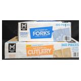 Clear forks 300 count. Clear cutlery 360 count