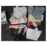 Women's size Medium shirts, bathing suit and