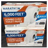 12- Marathon Jumbo 2-Ply Toilet Paper Rolls