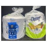 204 Ultra dinner paper plates & 225 Chinet lunch