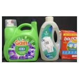1.32 gal. Gain detergent, 87.5 fl oz Downy fabric
