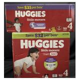 168ct. Box of Huggies Little Movers Size 4 Diapers