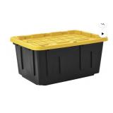 27 Gallon Heavy-Duty Black and Yellow Storage