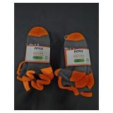 2- Now Organic No Show socks. Unisex size Small.