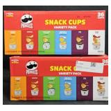 2- Pringles 36 variety count snack size cups each