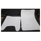 2 piece Bathroom rug set. White