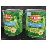2- Del Monte Sweet Peas 105oz each