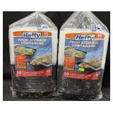 2- 60pc. Bags of Hefty 28fl.oz. Food Storage