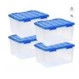 IRIS USA WeatherPro 44 Quart Clear Plastic