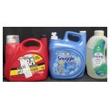 1.56 gal. Era detergent, 1.38 gal. Snuggle fabric