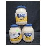 3- Hellmann's mayonnaise 64oz each