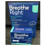 72ct. Box of Breathe Right Extra Strength Clear