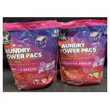 2- 65ct. Bags of Laundry Power Pacs