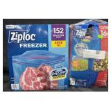 152 Ziploc gallon bags & 166 Ziploc variety pack