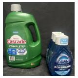 125oz Cascade dishwasher detergent & 3-16 oz Dawn