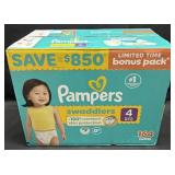 164ct. Box of Pampers Swaddlers Size 4 Diapers
