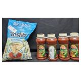 Tostitos chips 18oz. 4- Pace Chunky Salsa 38oz