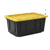 27 Gallon Heavy-Duty Black and Yellow Storage