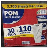 30ct. Box of POM Individually Wrapped Paper Towel