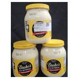 3- Duke's mayonnaise 64oz each