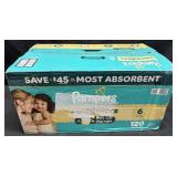120ct. Box of Pampers Swaddlers Size 6 Diapers