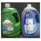 125oz Cascade dishwasher detergent & 100 fl oz