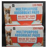 2- Multipurpose Absorbent Pads 120 count each box