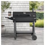 (MSRP: $200) 35' Barrel Charcoal Grill w/ Cover