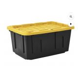 27 Gallon Heavy-Duty Black and Yellow Storage