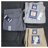 Men's size 30x32 dress pants and size 30 shorts.