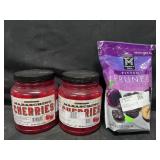2-74 oz maraschino cherries & 40oz pitted prunes