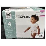 198ct. Box of Premium Size 4 Diapers
