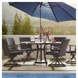 (MSRP: $1,699) Fremont Round Dining Set, 8pc, NOT