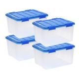 IRIS USA WeatherPro 44 Quart Clear Plastic