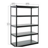 5 Tier Storage Shelf, 48' W x 24' D x 72' H,