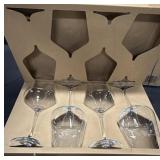 8pc. Crystal Modern Wine Glass Set