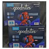 2- Goodnites Nittime underwear size X-Small 74