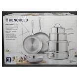 Henckels Stainless steel 11 piece cookware set.