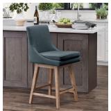 (MSRP: $180) Amelia Fabric Swivel Counter Stool