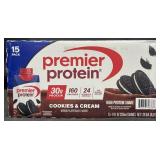 15-11oz Premier Protein Cookies & Cream shakes