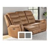 (MSRP: $899) Cooper Power Reclining Leather Sofa,