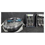Plastic catering bowls w/ lids set of 4.