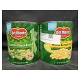 101oz Del Monte Fancy Cut Green Beans & 106oz Del
